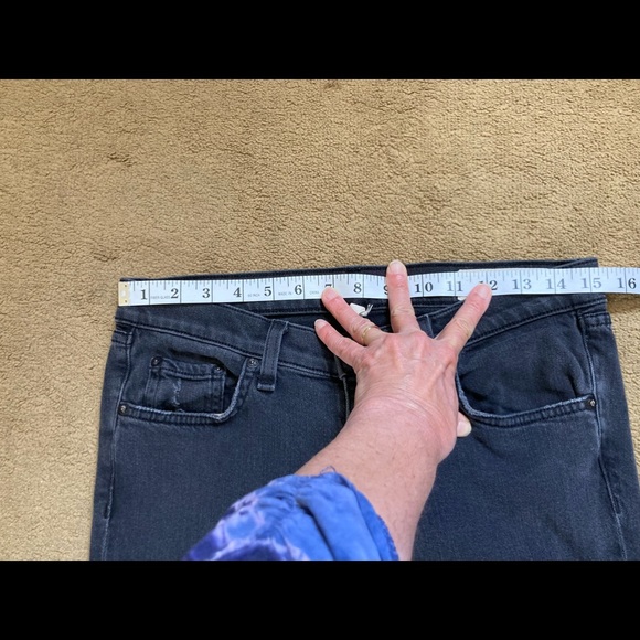 rag & bone The Skinny in Soft Rock With Holes Black Zipper/Button Size 29 - Picture 14 of 15